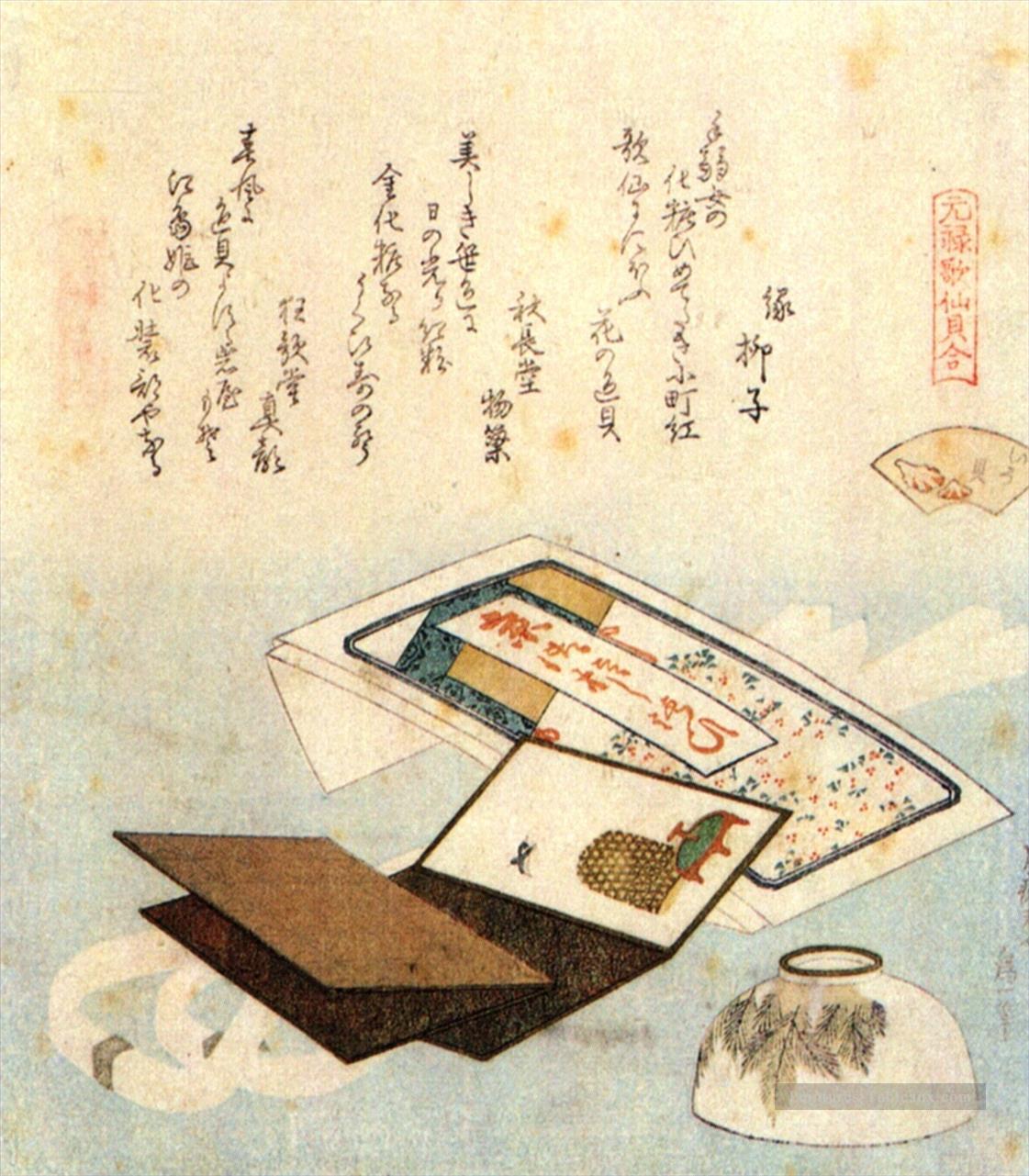un bol de rouge à lèvres Katsushika Hokusai ukiyoe Peintures à l'huile